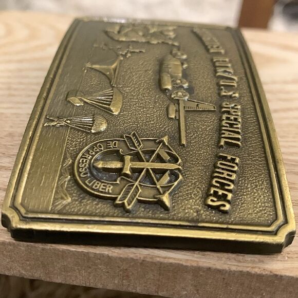 ROK/U.S. Special Forces Metal Belt Buckle No Manufacturers Mark Vintage - Picture 9 of 16